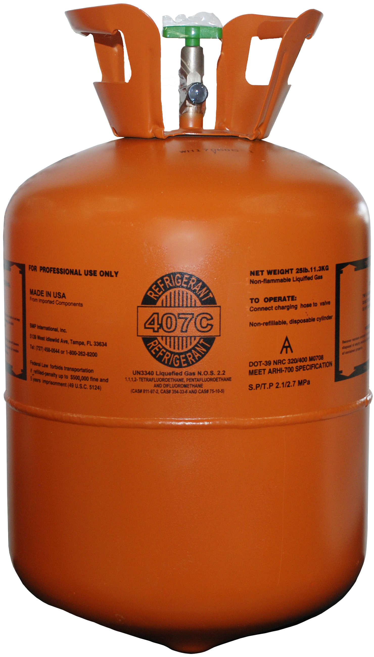 R-407C Refrigerant 25 lb Cylinder